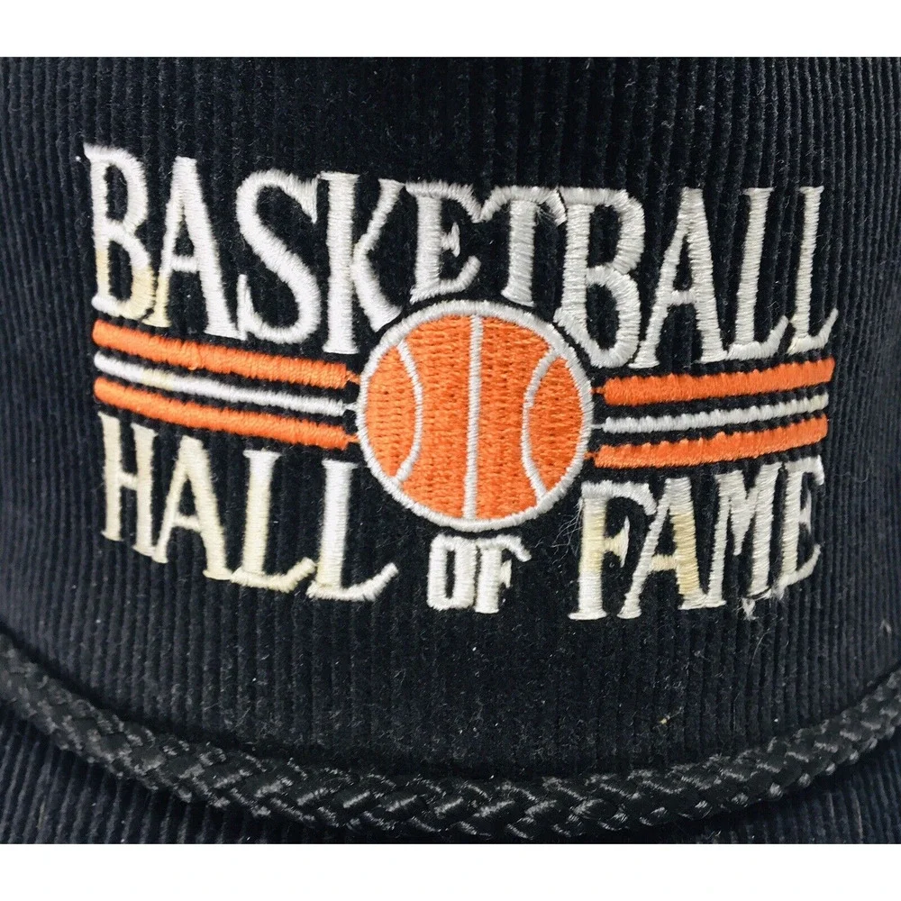 Vintage 80's Corduroy Rope Basketball Yupoong Snapback Hat Cap Bengals Colors